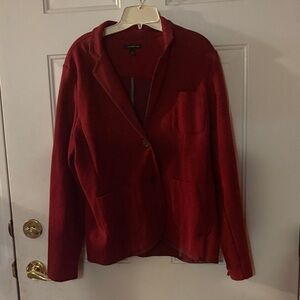 Lands' End Women's Deep Red/ Burgundy  Blazer sz 18